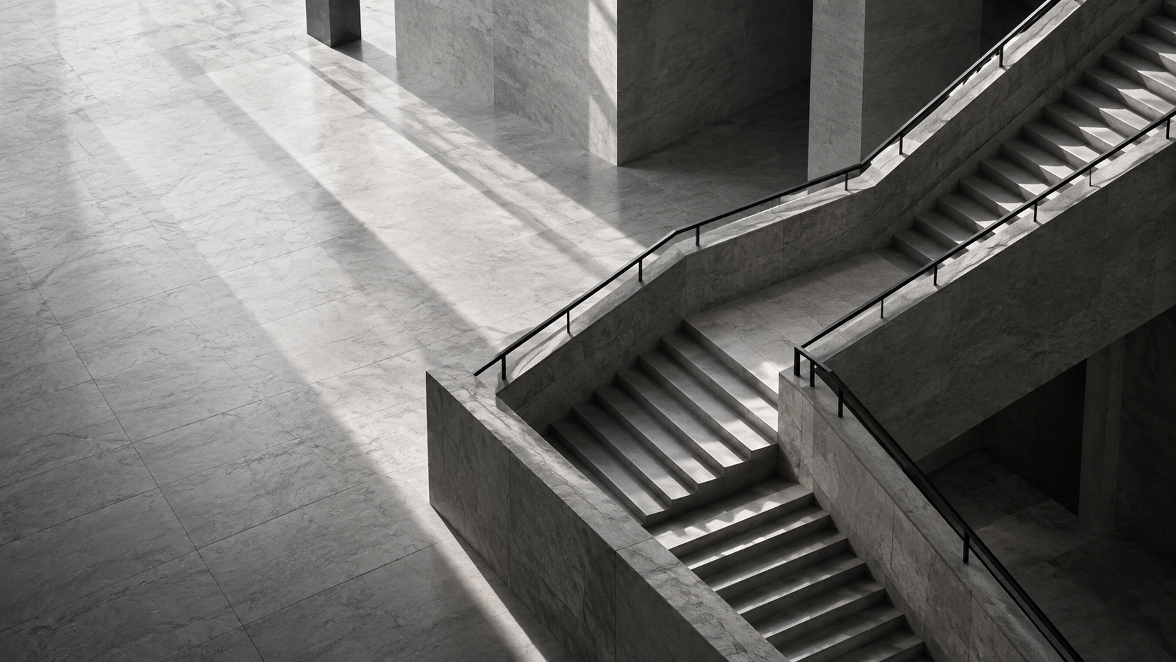 A deliberate architectural path symbolizing disciplined progress