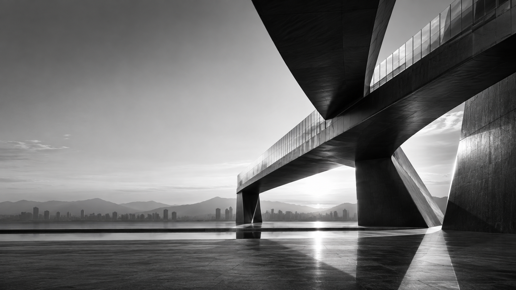 Abstract architectural forms representing disciplined progress